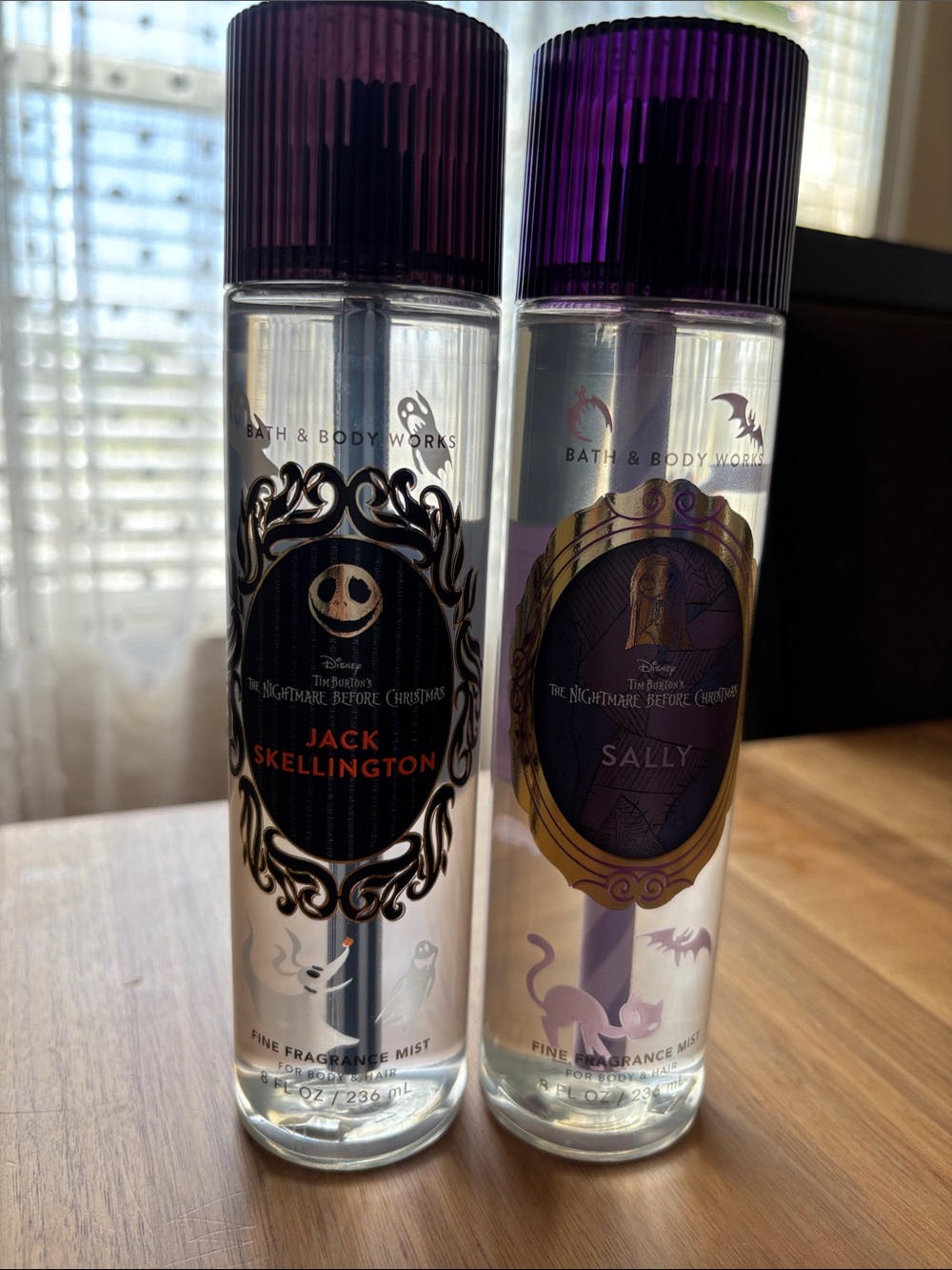Bath & Body Works Jack Skellington & Sally Fine Fragrance Mists — Purple